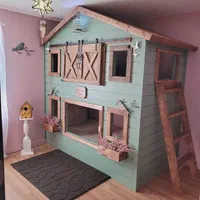 تخت دو طبقه طرح کلبه