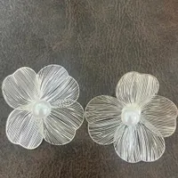 گوشواره نقره ای مرواریدی