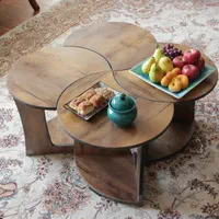 میز عسلی چهار تایی پازلی  قهوه ای روشن ام دی اف|مبلمان خانگی و میز عسلی|اصفهان, باغ فدک|دیوار