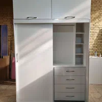 کمد دیواری ریلی سفید باکسی