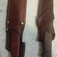 چاقو قصابی اصل قدیمی با چرم گاو