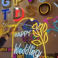 تابلو ال ای دی نئون نیون سیلیکونی شفاف شیشه ای|فروشگاه و مغازه|تبریز, |دیوار