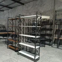 کتابخانه 3 شلف 3 طبقه2 ویترین2 چوب و فلز1|کتابخانه، شلف، قفسه‌های دیواری|اصفهان, رهنان|دیوار