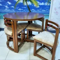 نهار خوری کمجا ۴ نفره چوب روسی با ضمانت|میز و صندلی غذاخوری|الوند, |دیوار