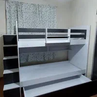 تخت ۲طبقه ام دی اف|تخت و سرویس خواب|قزوین, |دیوار