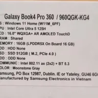 Galaxy Book4 pro 360 / 960QGK-KG4
