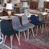 صندلی تک پایه ایفلی پارچه ای مدل لمسه