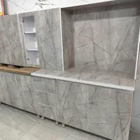 کابینت آماده+سینک 2لگن+هودلمسی+گاز5شعله|مصالح و تجهیزات ساختمان|کرج, مصباح|دیوار