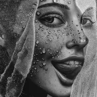 نقاشی سیاه قلم طراحی چهره|تابلو، نقاشی، عکس|مرودشت, محمد آباد|دیوار