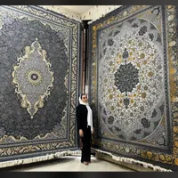 فرش نگین ترمه سیزان کد 2277نقشه افشان کرم|فرش|شیراز, شهرک سراج|دیوار