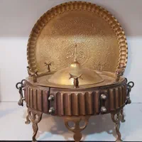 منقل سماوری پارسی برنجی ذغالی زغالی سماور|کلکسیون اشیاء عتیقه|اهواز, رسالت|دیوار