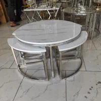 گل میز وسط جلو مبلی و عسلی فلزی کم جا مدل پیتزایی|مبلمان خانگی و میز عسلی|آفتاب, |دیوار