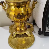 سماور گازی شش لیتری جنس برنج ضخامت عالیه