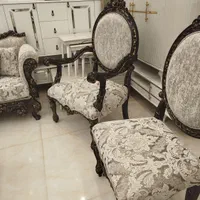 مبل فرانسوی کلاسیک مدل والنسیا دسته چوبی ۷نفره|مبلمان خانگی و میز عسلی|شیراز, دوکوهک|دیوار