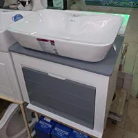 روشویی کابینتی 36در 55 ضد آب با سنگ سفید