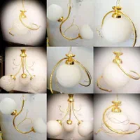 آکبند نو لوستر ماهان حباب عسلی نواری طلایی|لوستر و چراغ آویز|تهران, جمهوری|دیوار