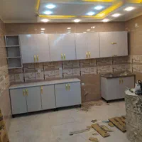 کابینت آشپزخانه آماده سه متری طرح سنگ|مصالح و تجهیزات ساختمان|اهواز, منبع اب|دیوار