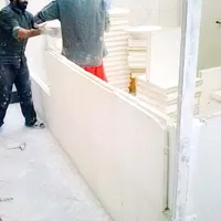 نصب دیوار گچی پیش ساخته با مصالح و چهارچوب درب