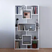 بو‌فه و کتا‌بخانه مد‌ل تر‌ا‌نه سفید