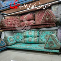 سرای سرویس شاهنشین/تخت سنتی منبت/لحاف کرسی ترمه|صنایع دستی و سایر لوازم تزئینی|زنجان, |دیوار