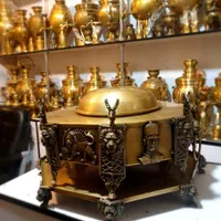 منقل سماوری تامیزا برنجی زغالی ذغالی سماور گازی|صنایع دستی و سایر لوازم تزئینی|یزد, |دیوار