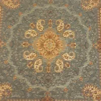 پارچه ترمه رو میزی یزد فیروزه ای 84×84|صنایع دستی و سایر لوازم تزئینی|تهران, پرستار|دیوار