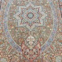 دو تخته فرش ماشینی9 متری 700شانه طرح افشان سلطنتی