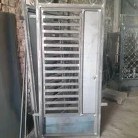 درب حیاط تک لنگه cnc وفرفورژه فرم چهارچوب اهنی|مصالح و تجهیزات ساختمان|قم, نیروگاه|دیوار