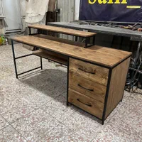 میز تحریر چوب و فلز