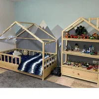 تخت خواب نوجوان مونته سوری چوبی روستیک دکور|تخت و سرویس خواب|تهران, شهرک امام خمینی|دیوار