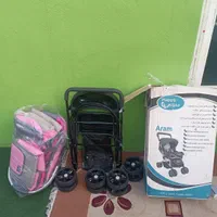 ست کامل کالسکه و کریر و ساک بچه.|کالسکه و لوازم جانبی|تهران, قلهک|دیوار