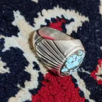 انگشتر نوقره فیروزه