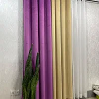 پرده آماده کتان پانچ و مینیمال|پرده، رانر، رومیزی|اصفهان, ملک|دیوار