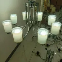 لوستر پروفیلی مدرن ۲گلاسه|لوستر و چراغ آویز|شهریار, |دیوار