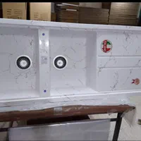 سینک گرانیتی طرح سنگ سفید مشکی|مصالح و تجهیزات ساختمان|تهران, دهونک|دیوار