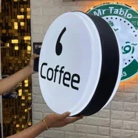 تابلو دو طرفه گرد ، دایره و مربع لوگو تابلوساز