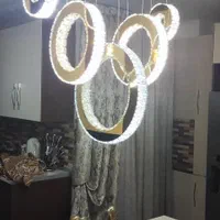 لوستر الماس.کهکشانی لاینر المپیک ۵حلقه.AC light|لوستر و چراغ آویز|تهران, سنگلج (شاپور)|دیوار