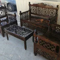 تخت و نیمکت سنتی گره چینی چوب روسی|مبلمان خانگی و میز عسلی|شیراز, عادل آباد|دیوار