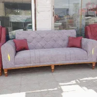 مبل ۷نفره چستر پایه چوب( مبلمان پاریس)|مبلمان خانگی و میز عسلی|بیرجند, |دیوار