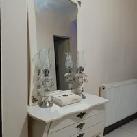 کنسول سه کشو به همراه آینه وشمعدان|بوفه، ویترین، کنسول|اندیشه, |دیوار