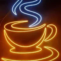 تابلو ال ای دی نئون انواع کافه قهوه شکل