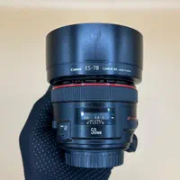 لنز دوربین canon 50 mm 1.2 L بسیار تمیز