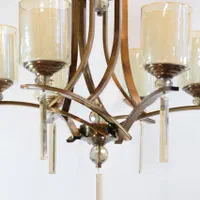 لوستر مدرن پروفیلی دو گلس|لوستر و چراغ آویز|تبریز, |دیوار