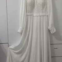 لباس حریر مجلسی وعروس سایز ۴۸تا۵۰