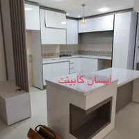 کابینت هایگلاس سفید+سیلور ترک(آیسان کد۹۱)