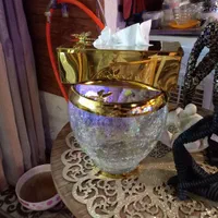 سرویس سطل و جا دستمال شیشه ای ابگز و چوب|ساعت دیواری و تزئینی|مشهد, سرافرازان|دیوار