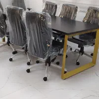 کنفرانس مدرن پایه فلزی 4 نفره 150*90|دفتر کار|کرج, چهارصد دستگاه|دیوار