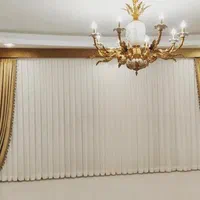پرده حریر/شاین/طلایی/سفید/شیری|پرده، رانر، رومیزی|تبریز, |دیوار