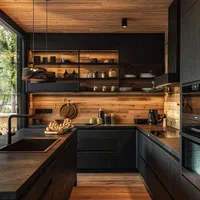 کابینت آشپزخانه/مشکی/چوب/اقساط