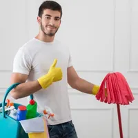 نظافت خونه آقا قبل که تماس   طی و جارو من ی‌خوام
